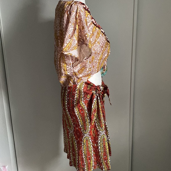 New Anthropologie Women’s 2 Piece Boho Resort Summer Skirt Crop Top Cover Up Set - Picture 6 of 8